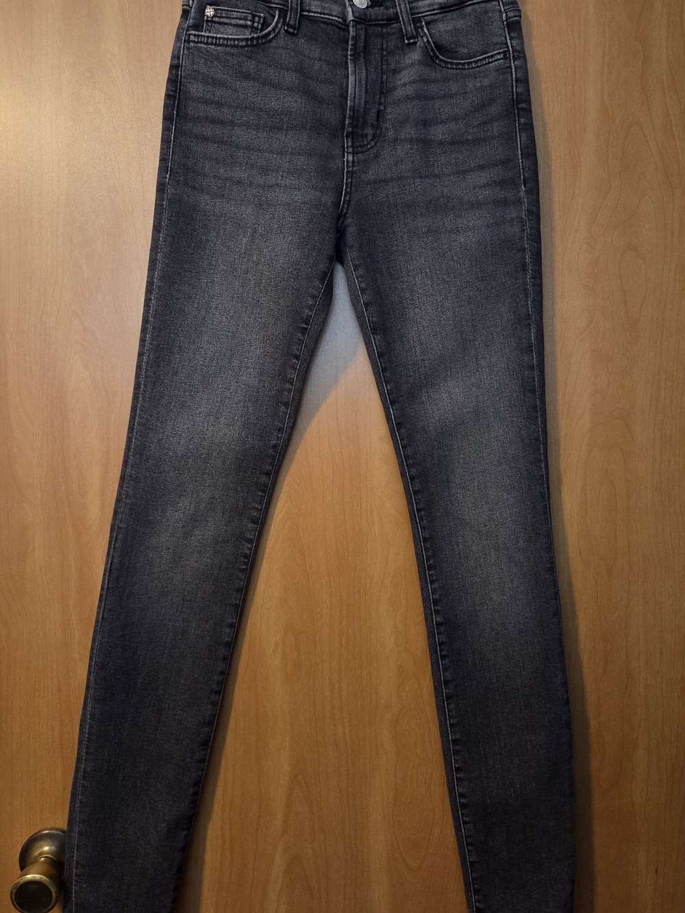 HUDSON High Waist Skinny Women Jeans in Dark Charcoal Size 25 Stretch